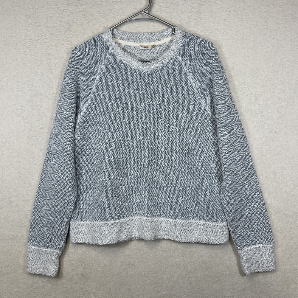 Faherty Women's Large Whitewater Crewneck French Terry Sweatshirt Raglan Sleeves